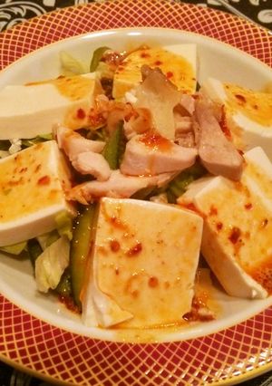 ピリッと手作りドレッシングで豆腐サラダ-レシピのメイン写真
