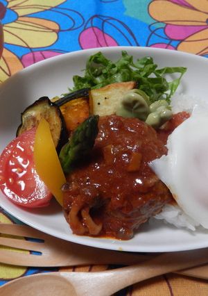 ロコモコ丼-レシピのメイン写真