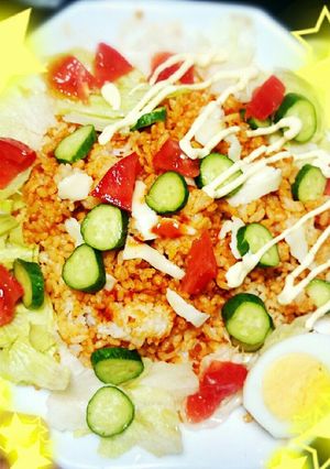 超簡単！野菜もり２混ぜ２タコライス！-レシピのメイン写真