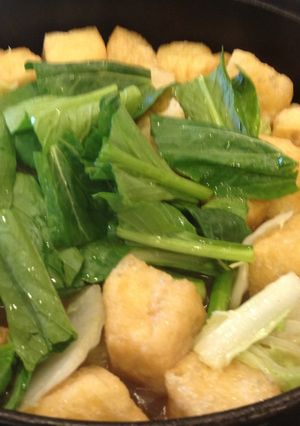 厚揚げと白菜・油菜炒め-レシピのメイン写真