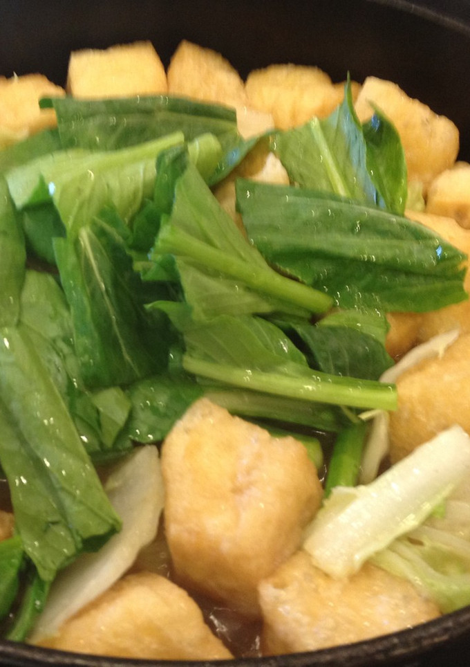 厚揚げと白菜・油菜炒め-レシピのメイン写真