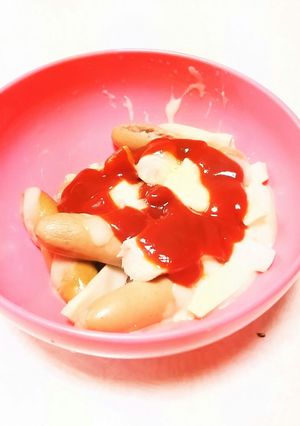 エリンギウィンナチーズケチャップサラダ-レシピのメイン写真