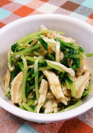 蒸し鶏と豆苗の香味和え-レシピのメイン写真