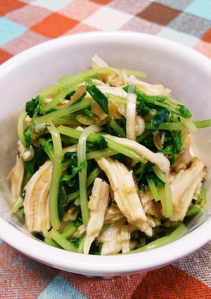 蒸し鶏と豆苗の香味和え-レシピのメイン写真