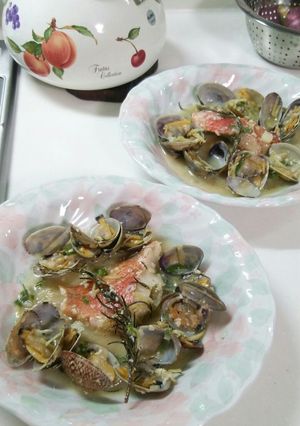 鯛とあさりの香味蒸し-レシピのメイン写真