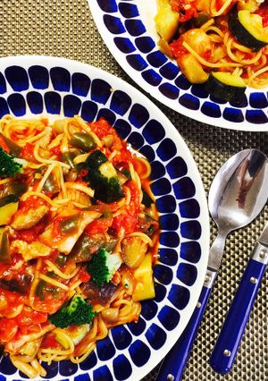 ラタトゥイユのワンポットパスタ-レシピのメイン写真