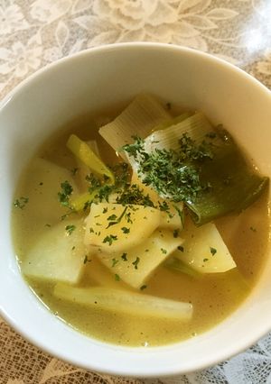 ビシソワーズ風?!じゃが芋とねぎのスープ-レシピのメイン写真