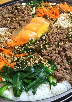 ホットプレートで簡単ビビンバ♪-レシピのメイン写真