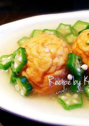 簡単♡魚河岸揚げ・厚揚げのオクラ餡かけ-レシピのメイン写真
