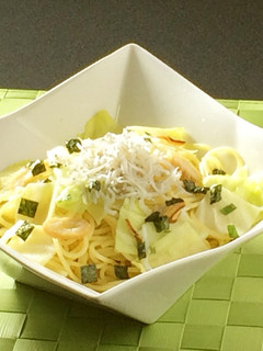 美人レシピ春キャベツとしらすの和風パスタ-レシピのメイン写真