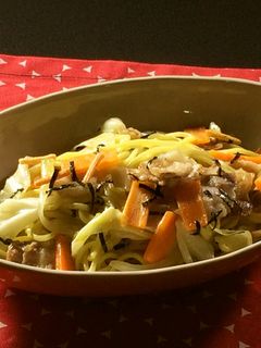 美人レシピ・お茶づけ焼きそば-レシピのメイン写真