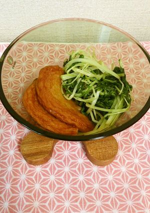 麺つゆで！水菜とさつま揚げのさっと煮-レシピのメイン写真