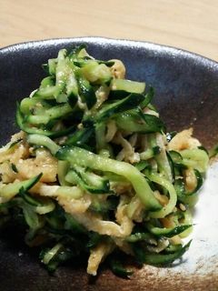 きゅうりと油揚げのゴマ味噌和え-レシピのメイン写真