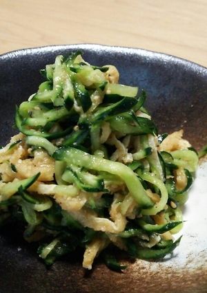 きゅうりと油揚げのゴマ味噌和え-レシピのメイン写真