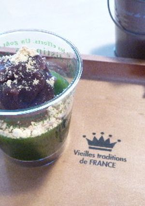 おいしい水で抹茶寒天♪-レシピのメイン写真