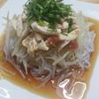 ささみの梅肉和えのせ糸こんにゃく★