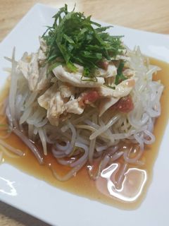 ささみの梅肉和えのせ糸こんにゃく★-レシピのメイン写真