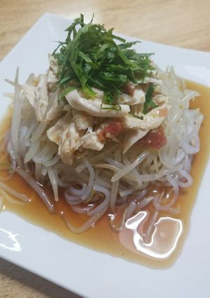 ささみの梅肉和えのせ糸こんにゃく★-レシピのメイン写真