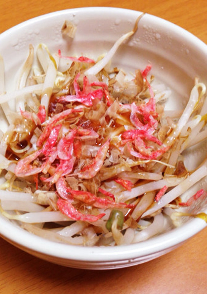 レンジでもやしの巣ごもり卵お好み焼き風-レシピのメイン写真
