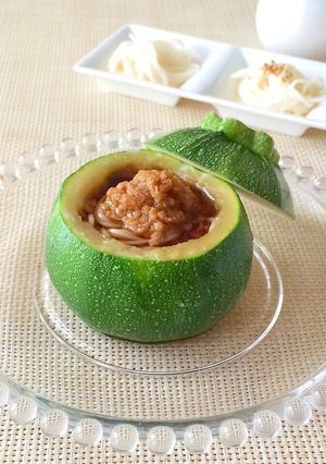ズッキーニのカップで素麺-レシピのメイン写真