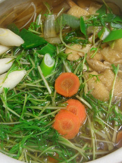 水菜とうす揚げと豚肉の美味ヘルシーお鍋!-レシピのメイン写真