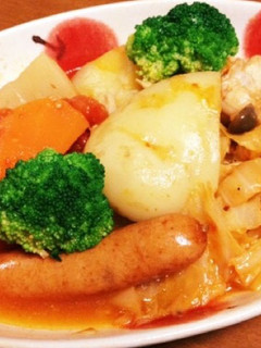 簡単!*ゴロゴロ野菜のトマトポトフ*-レシピのメイン写真