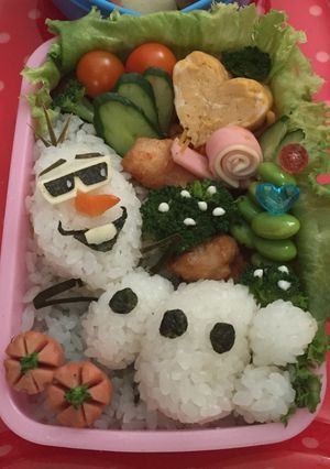 オラフ 夏バージョン キャラ弁-レシピのメイン写真