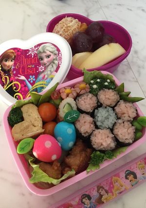 細巻き DE お花 キャラ弁-レシピのメイン写真