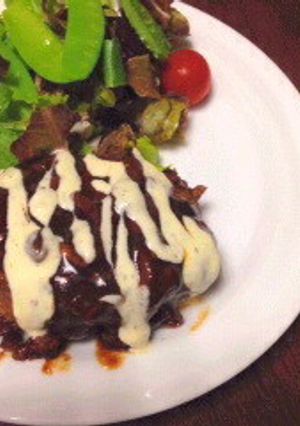 煮込みハンバーグに☆わさびマヨソース-レシピのメイン写真