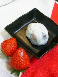 レンジで簡単イチゴ大福-レシピのメイン写真
