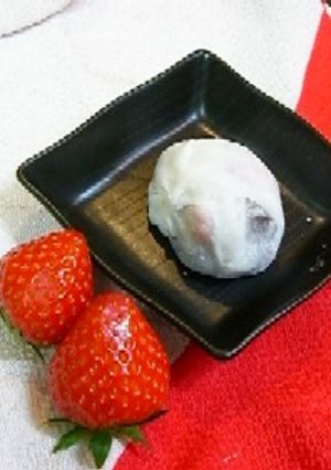 レンジで簡単イチゴ大福-レシピのメイン写真