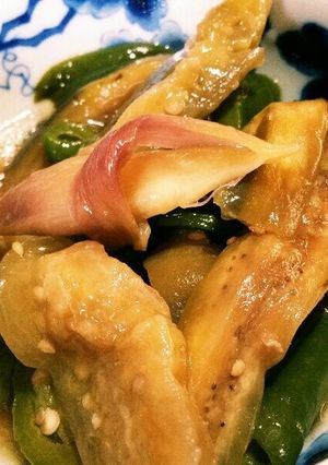 野菜だけ!茄子とピーマンのしょうゆ炒め-レシピのメイン写真