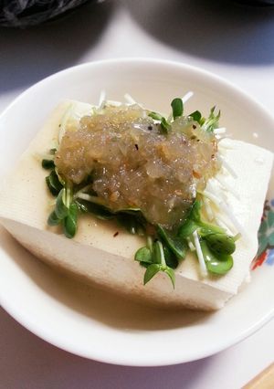 ★塩ジャンで木綿豆腐の冷奴★-レシピのメイン写真