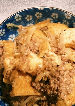 豚挽き肉と厚揚げの煮物-レシピのメイン写真
