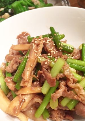 ごはんが進む！にんにくの芽と豚肉炒め☆☆-レシピのメイン写真