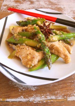 アスパラと鶏胸肉のあっさり中華レモン炒め-レシピのメイン写真