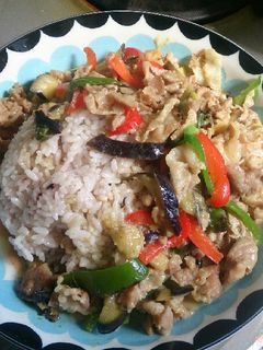 豚肉と野菜の豆乳味噌炒め♪のっけ丼-レシピのメイン写真