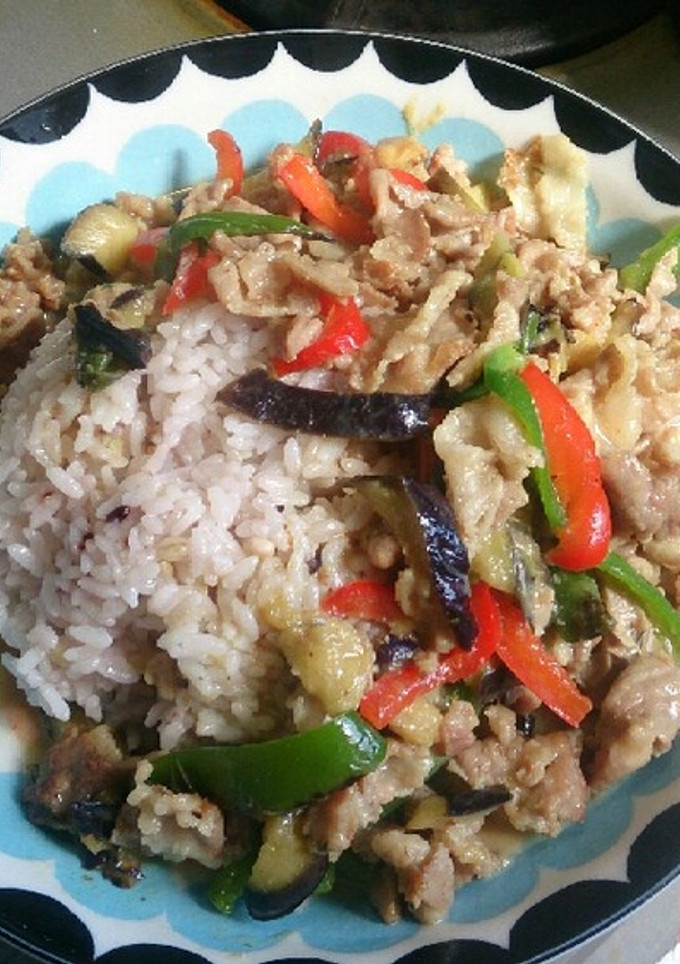 豚肉と野菜の豆乳味噌炒め♪のっけ丼-レシピのメイン写真