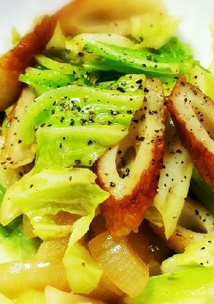 ☆キャベツとちくわのガリバタ醤油炒め☆-レシピのメイン写真