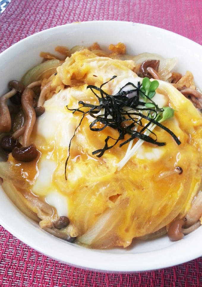 簡単！節約！めんつゆで！親子丼風玉ねぎ丼-レシピのメイン写真