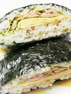朝ご飯・お弁当にサラダおにぎらず-レシピのメイン写真