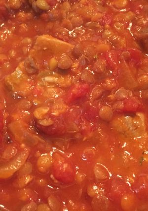 豚肉とレンズ豆のトマトシチュー-レシピのメイン写真