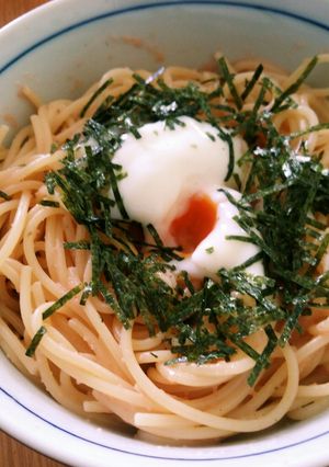 お手軽アレンジ‼　温玉たらこパスタ-レシピのメイン写真