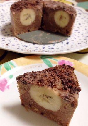 丸ごとバナナのチョコアイスケーキ♪-レシピのメイン写真