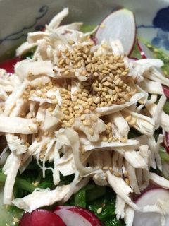 蒸し鶏と野菜の冷やしぶっかけ塩らーめん-レシピのメイン写真