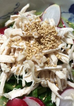 蒸し鶏と野菜の冷やしぶっかけ塩らーめん-レシピのメイン写真