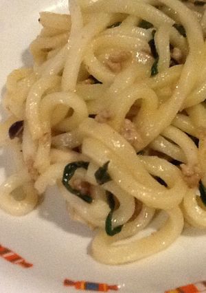 にらとひき肉の焼うどん-レシピのメイン写真
