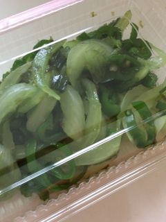 3分料理★新玉ねぎとピーマンの海苔あえ-レシピのメイン写真