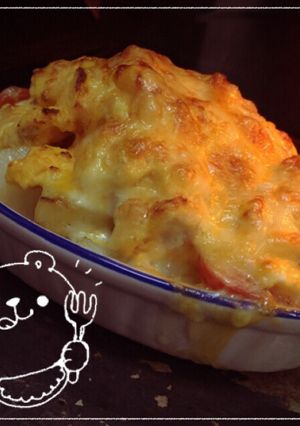 余り野菜で簡単お一人さま豪華グラタン風♡-レシピのメイン写真