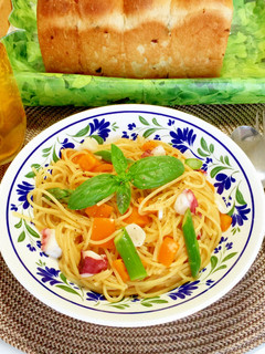 たことアスパラのワンポットパスタ-レシピのメイン写真